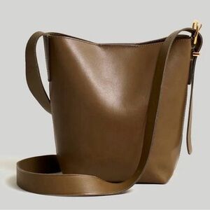 Madewell The Essential Mini Bucket Bag Olive Green